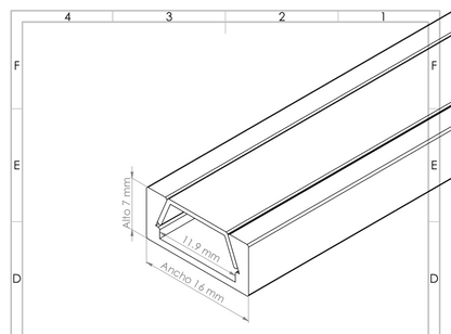 Perfil de Aluminio AD-0423