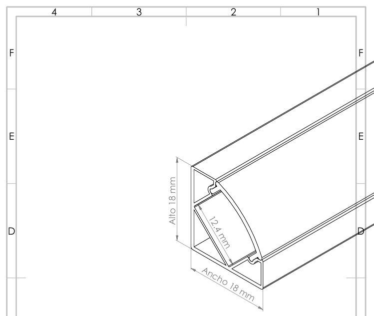 Perfil de Aluminio AD-1818